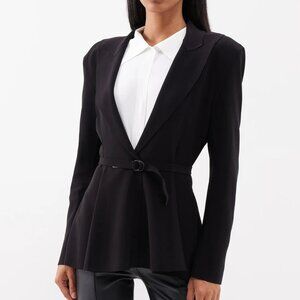 NWT - Norma Kamali Single-breasted belted twill jacket